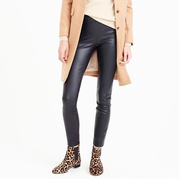 J crew leather pants size 4